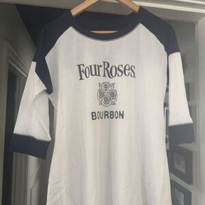 (NWOT) Four Roses ¾ Length Tee